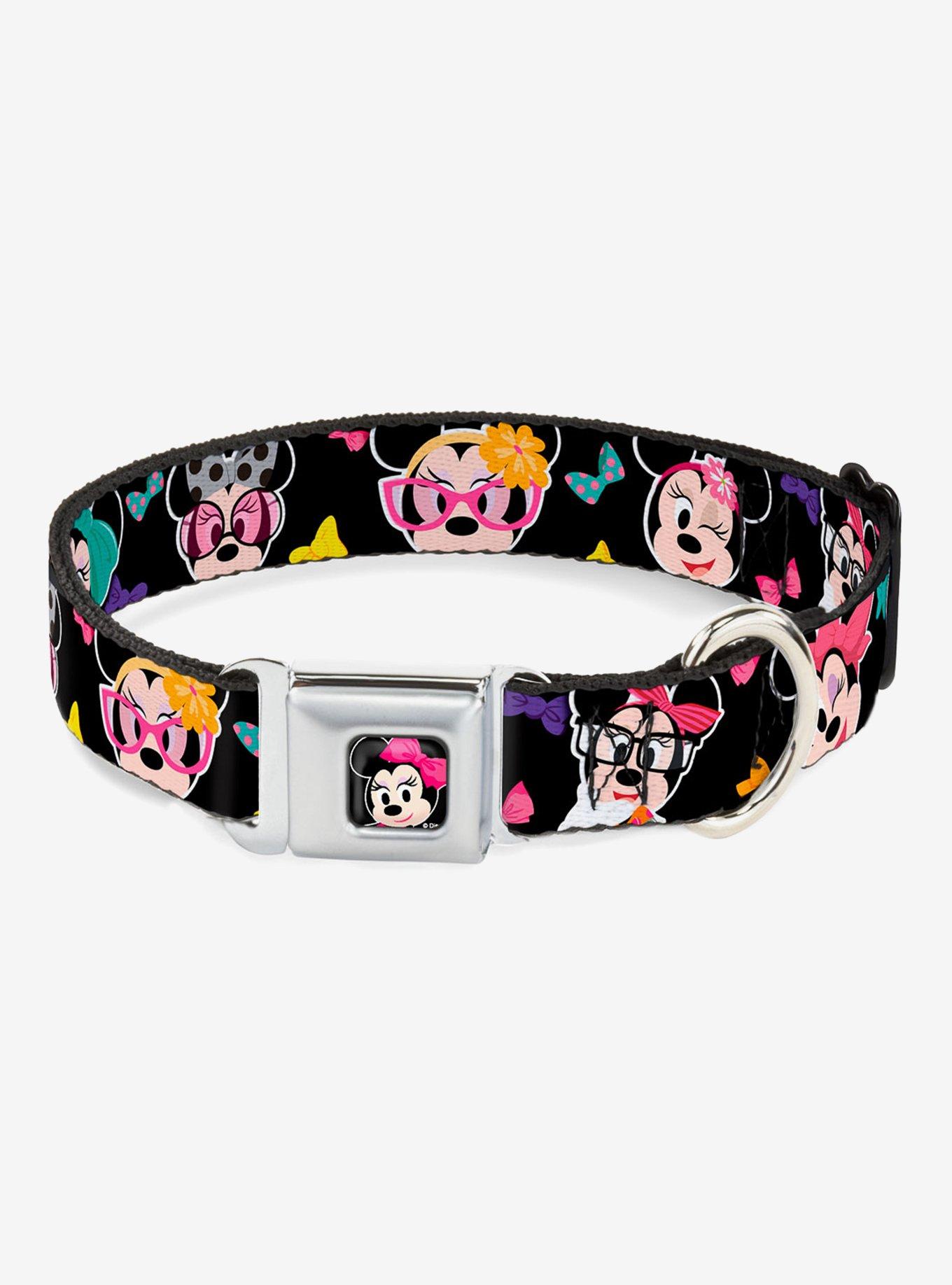 Disney Minnie Mouse Expressions Seatbelt Buckle Dog Collar Hot Topic