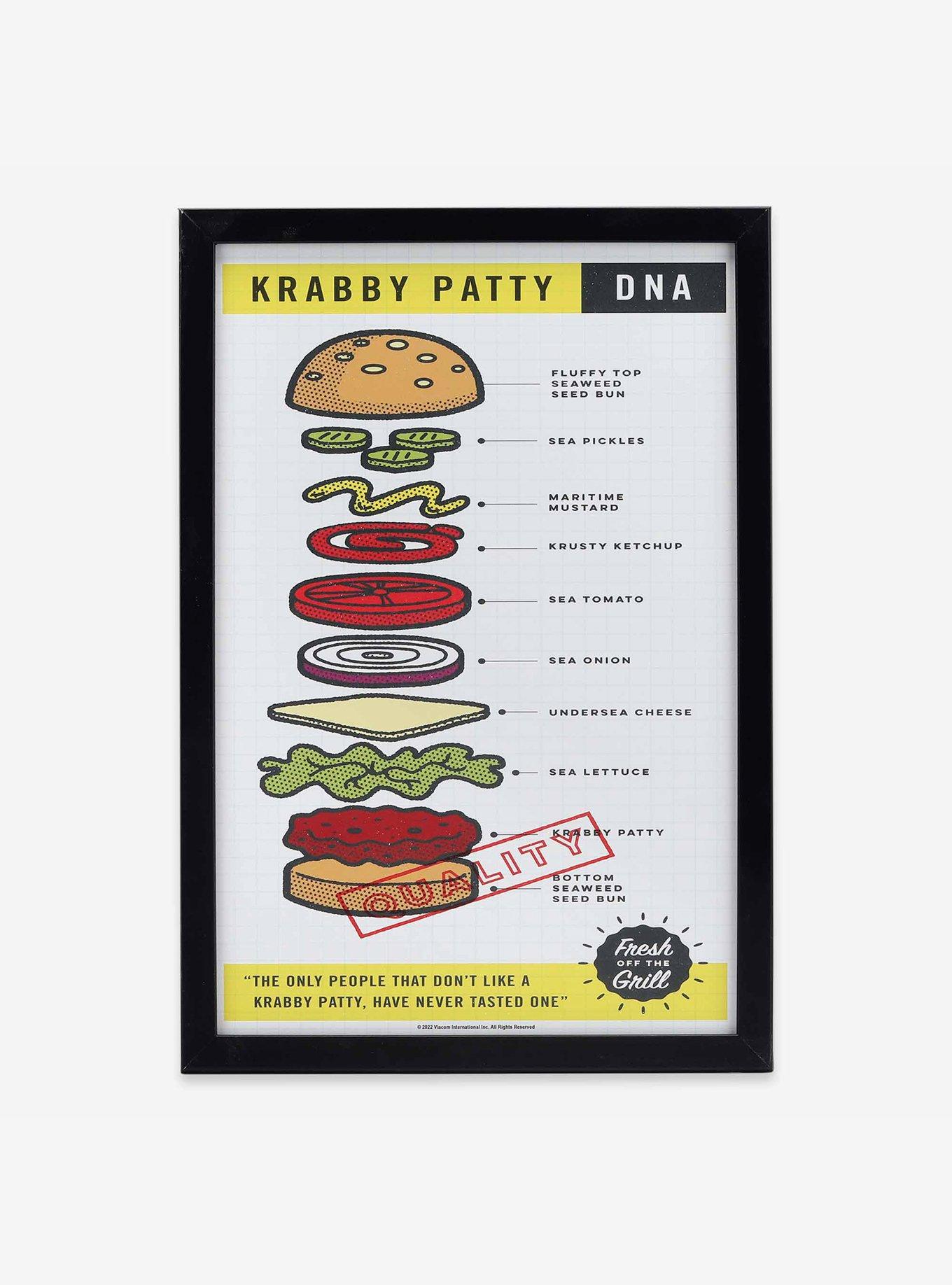 Spongebob Squarepants Krabby Patty Secret Formula Framed Wood Wall