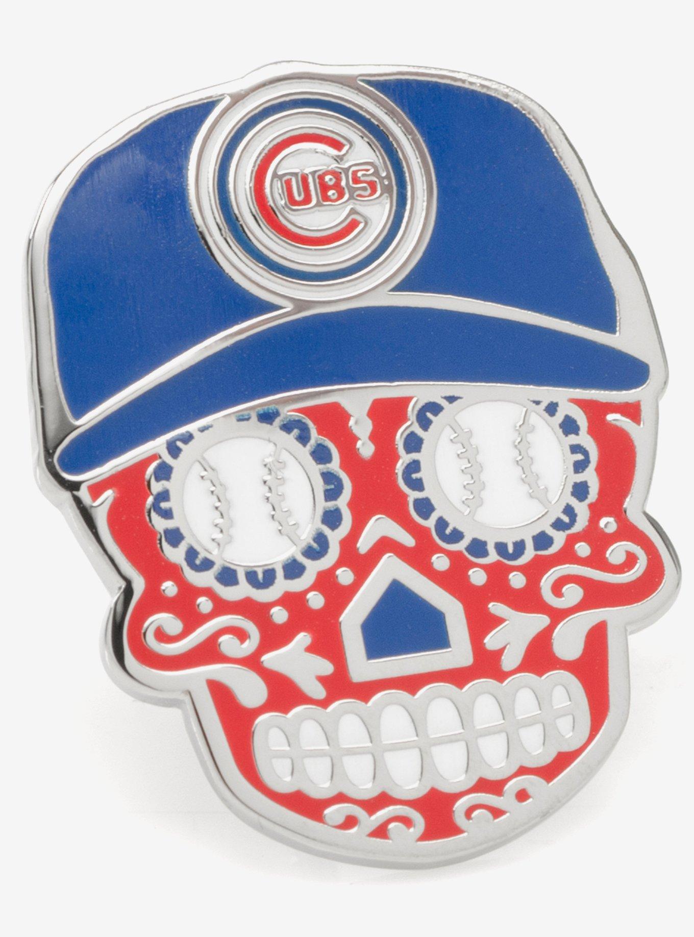 Chicago Cubs Sugar Skull Lapel Pin Hot Topic