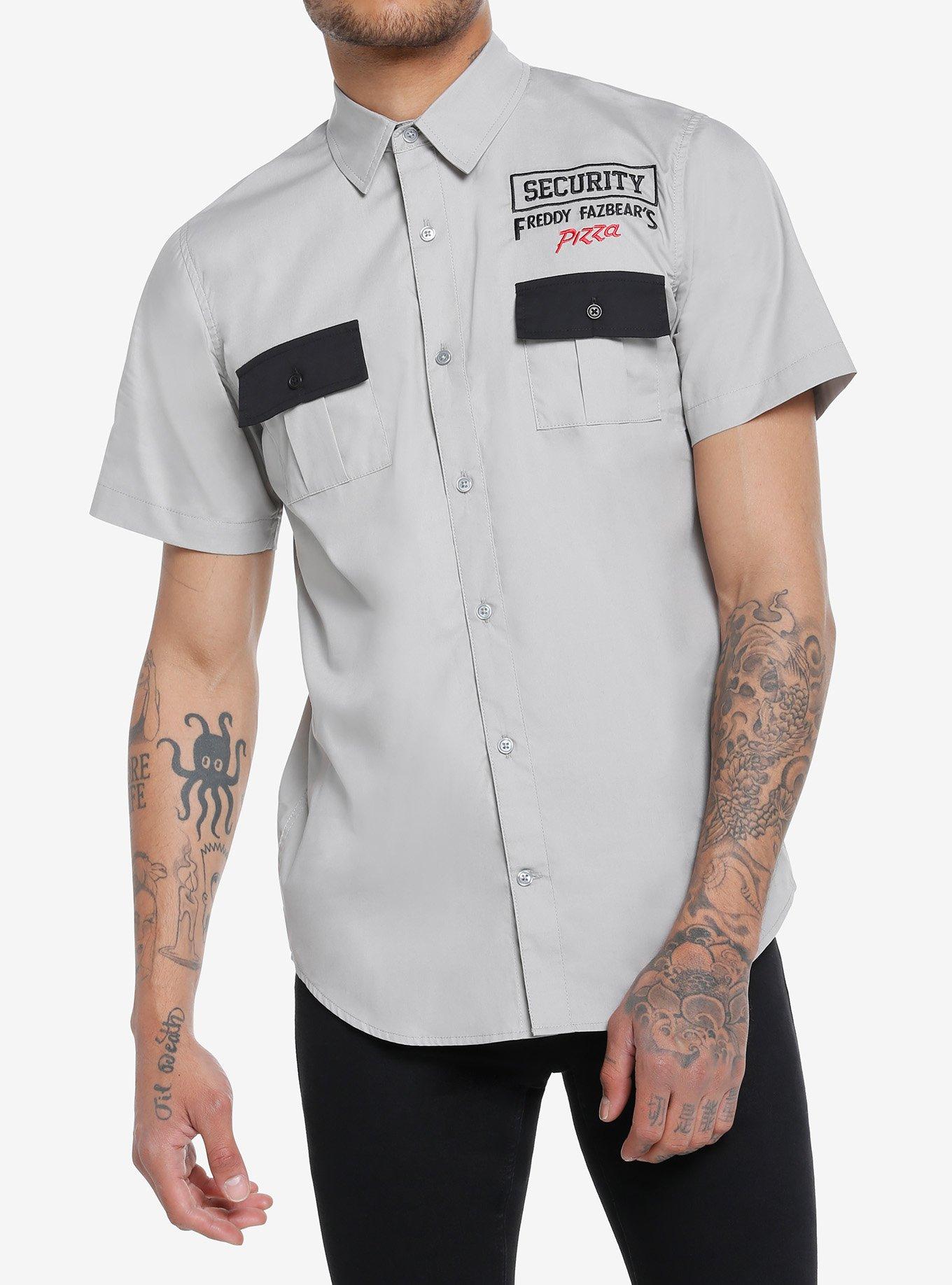 Five Nights At Freddy's Security Guard Woven ButtonUp Wishupon