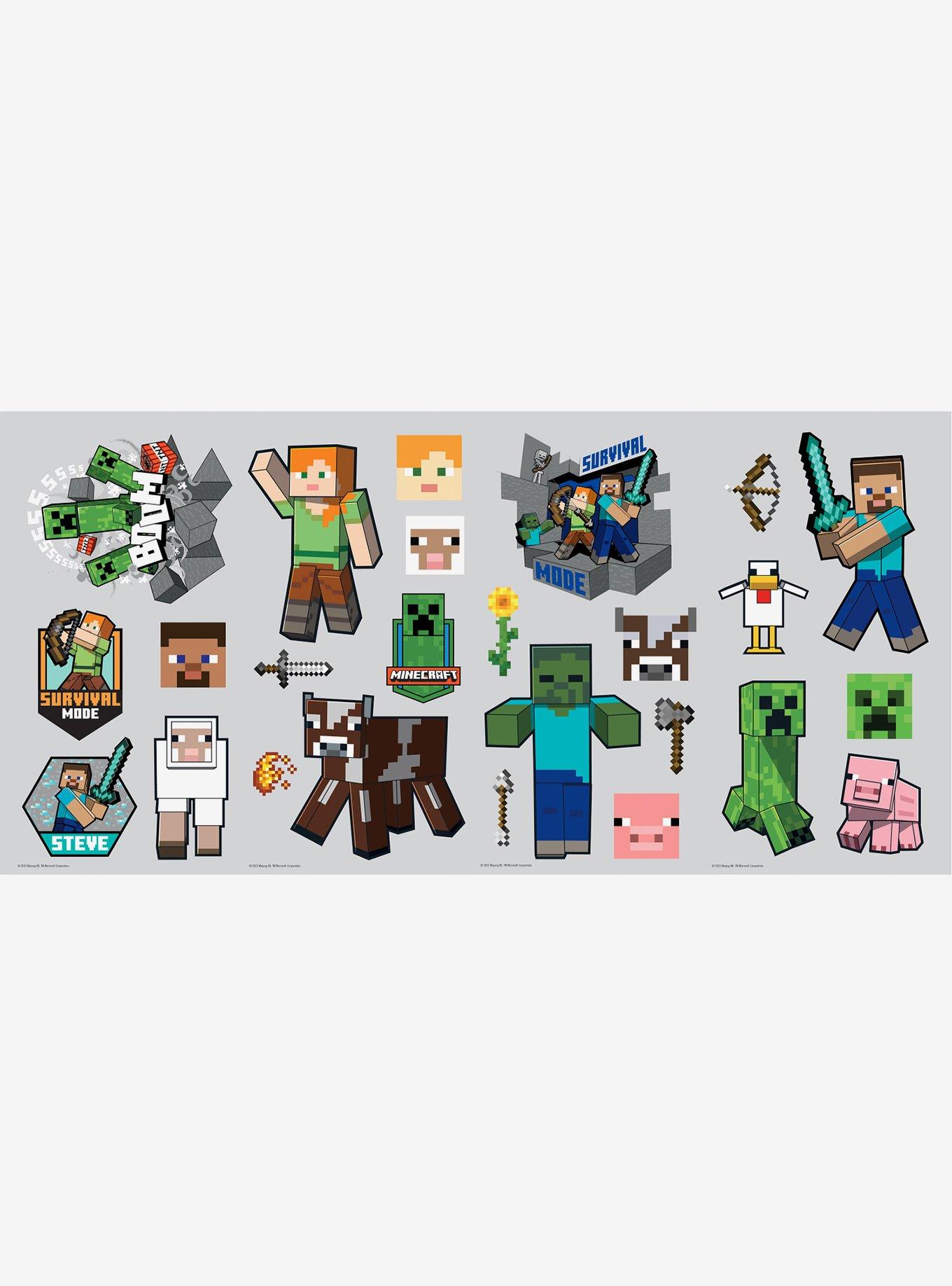 Minecraft Characters Peel & Stick Wall Decals Hot Topic
