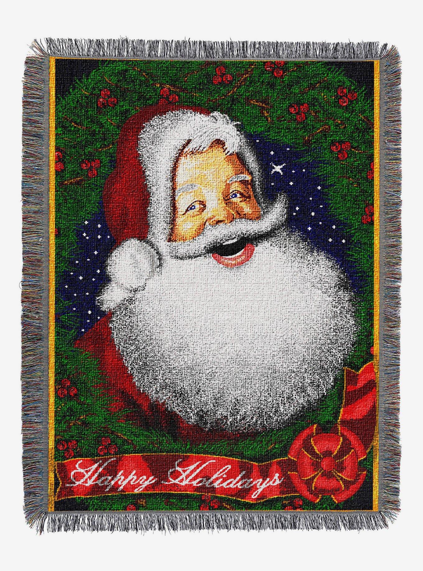 Howdy Santa Holiday Woven Tapestry Throw Blanket Hot Topic