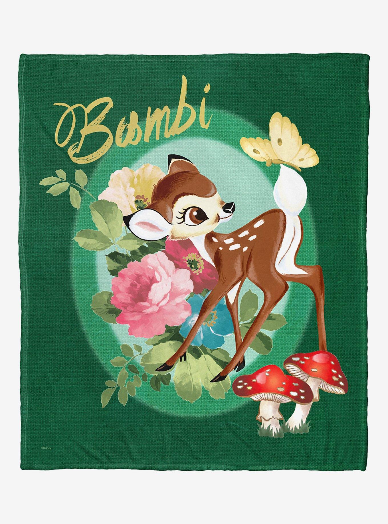 Disney Bambi 80th Celebration Bambi Bouquet Throw Blanket Hot Topic