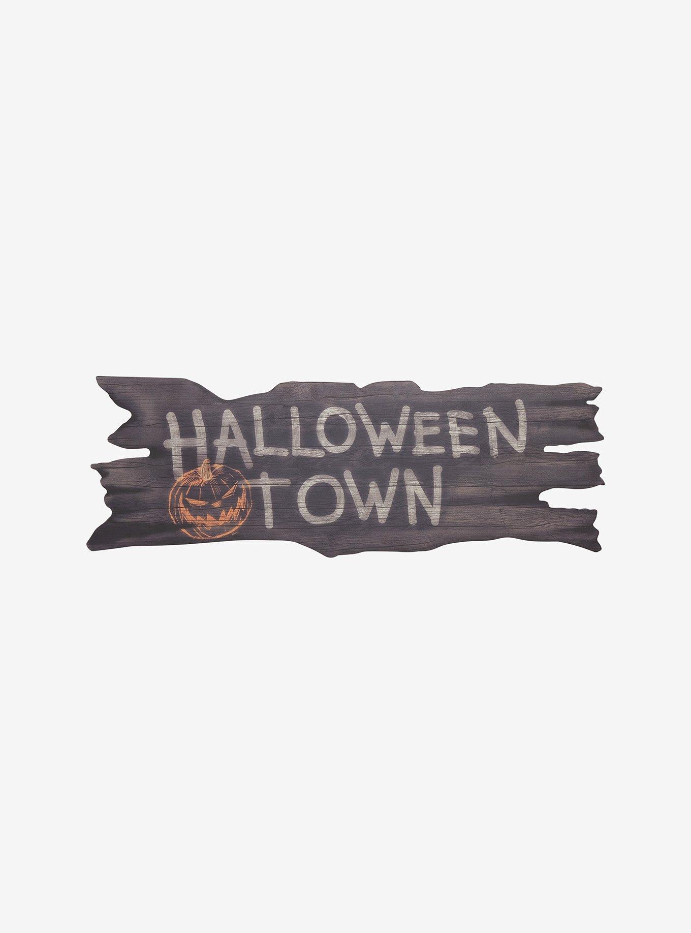 The Nightmare Before Christmas Halloween Town Sign Wooden Wall Art