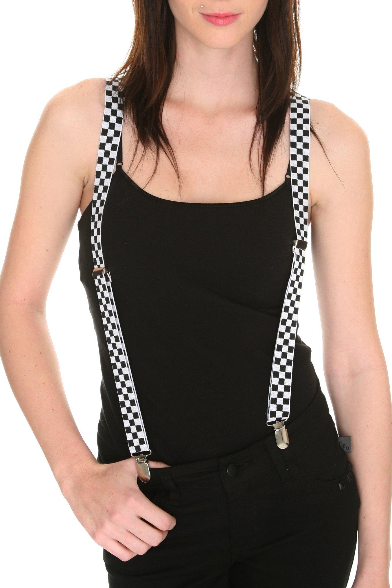 Black And White Checkered Suspenders Hot Topic