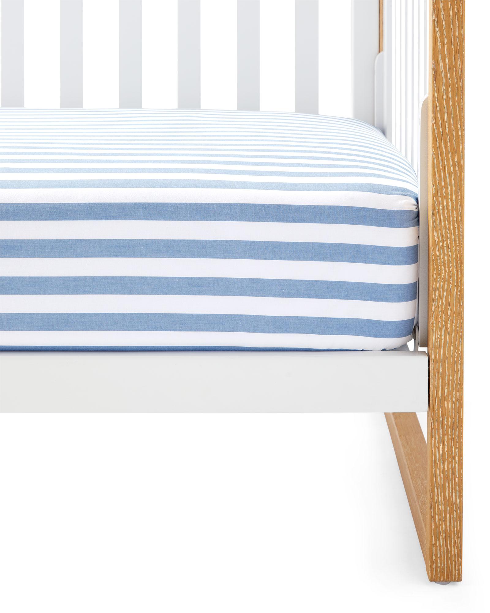 Beach Club Stripe Crib Sheet Serena and Lily