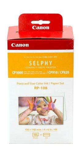Canon SELPHY CP1300 Compact Photo Printer Pink + Canon RP108 High