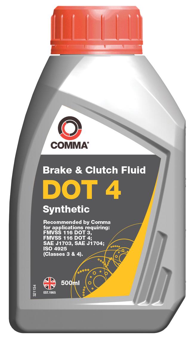 Comma DOT 4 Brake Fluid 500ML Halfords UK