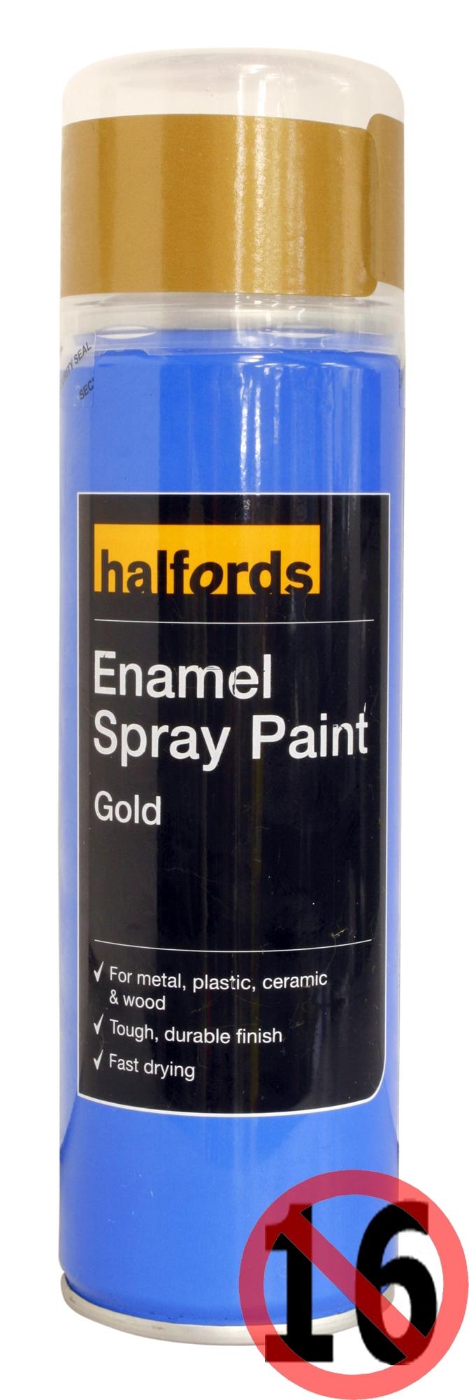 Halfords Enamel Spray Paint Gold 300ml Halfords UK