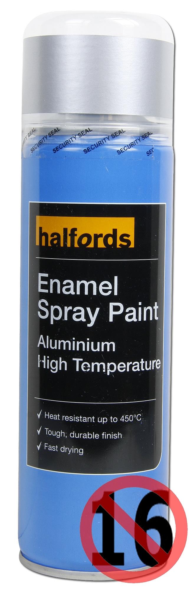 Halfords Enamel High Temperature Spray Paint Aluminium 300ml Halfords UK