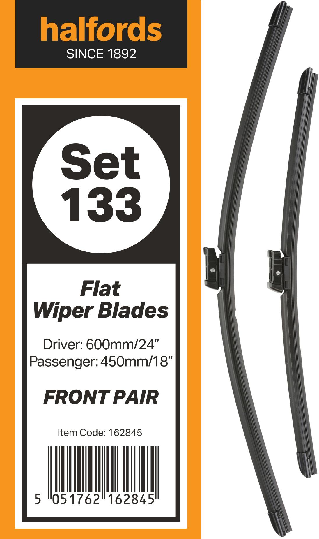 Halfords Set 133 Wiper Blades Front Pair Halfords UK