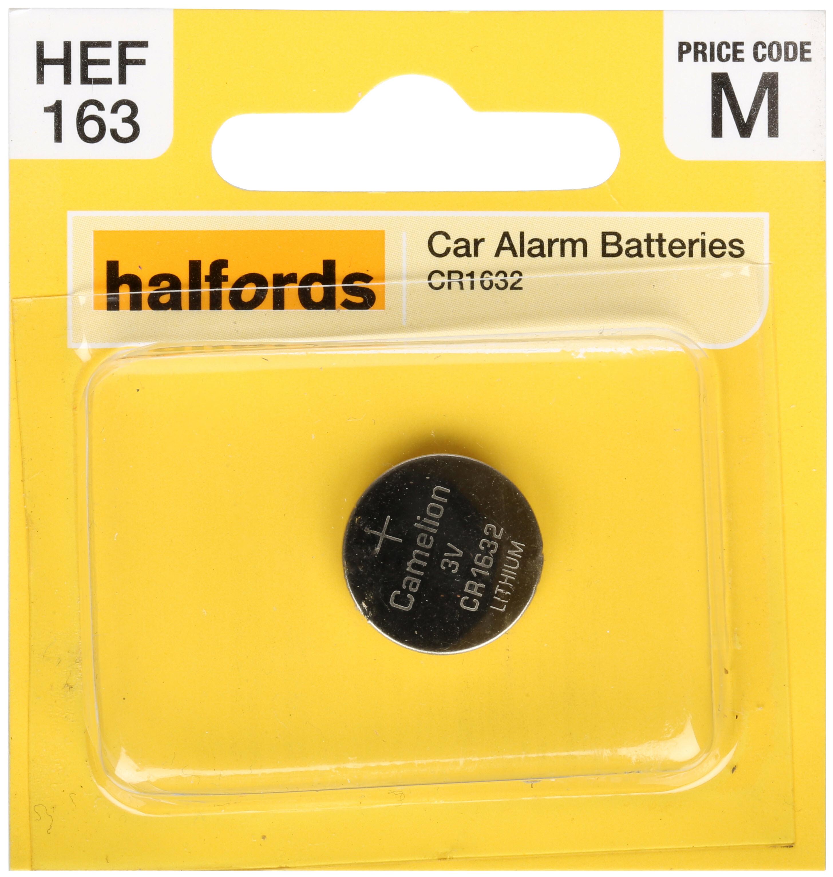 Halfords Car Alarm Coin Cell Battery CR1632 Halfords UK