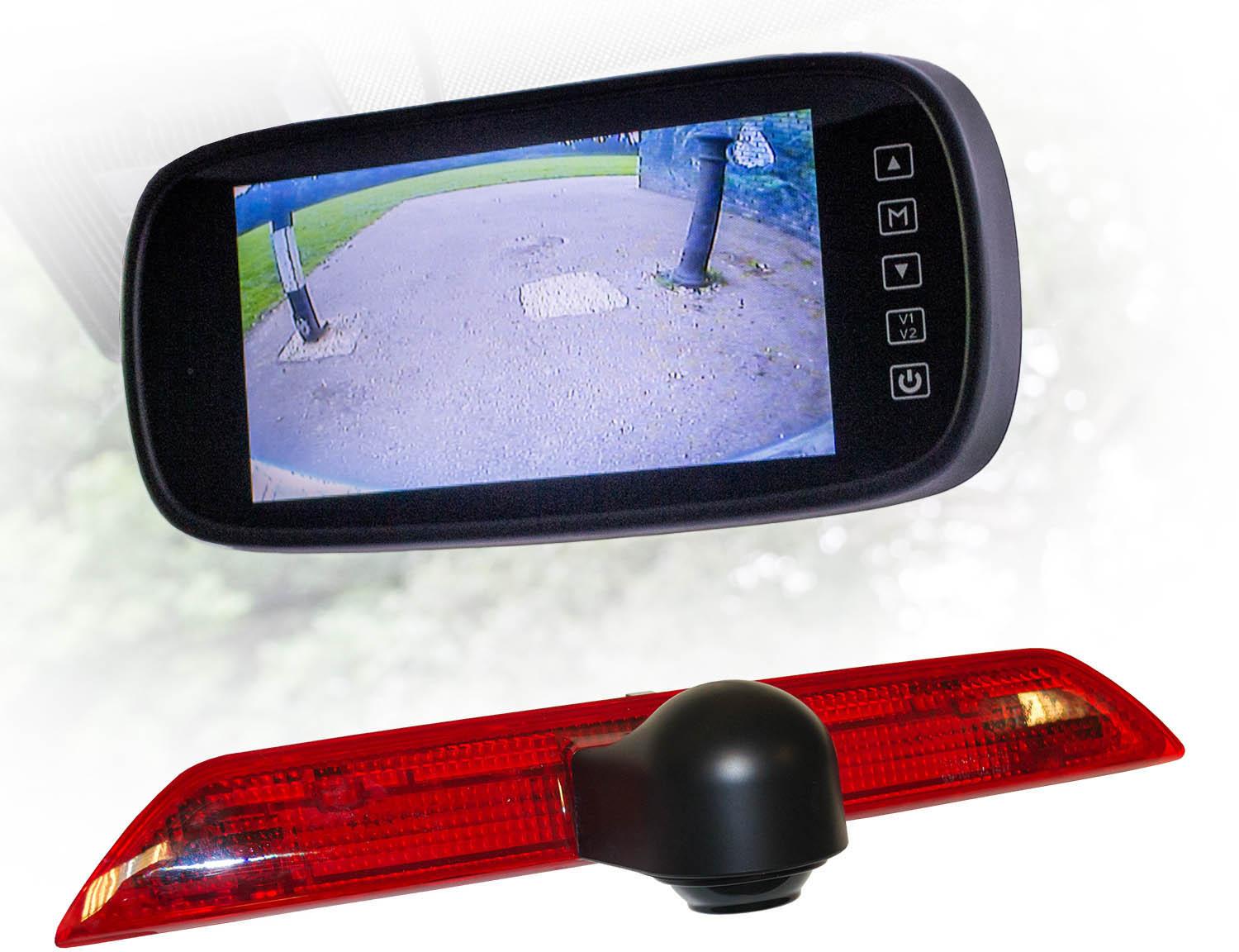 Motormax Mirror Monitor and Ford Reverse Camera Kit with 120° Viewing