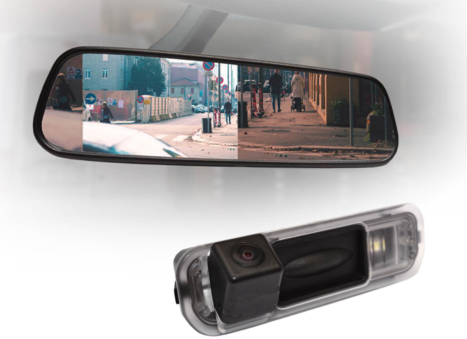 Motormax Mirror Monitor and Ford Reverse Camera with 105° Viewing Angle