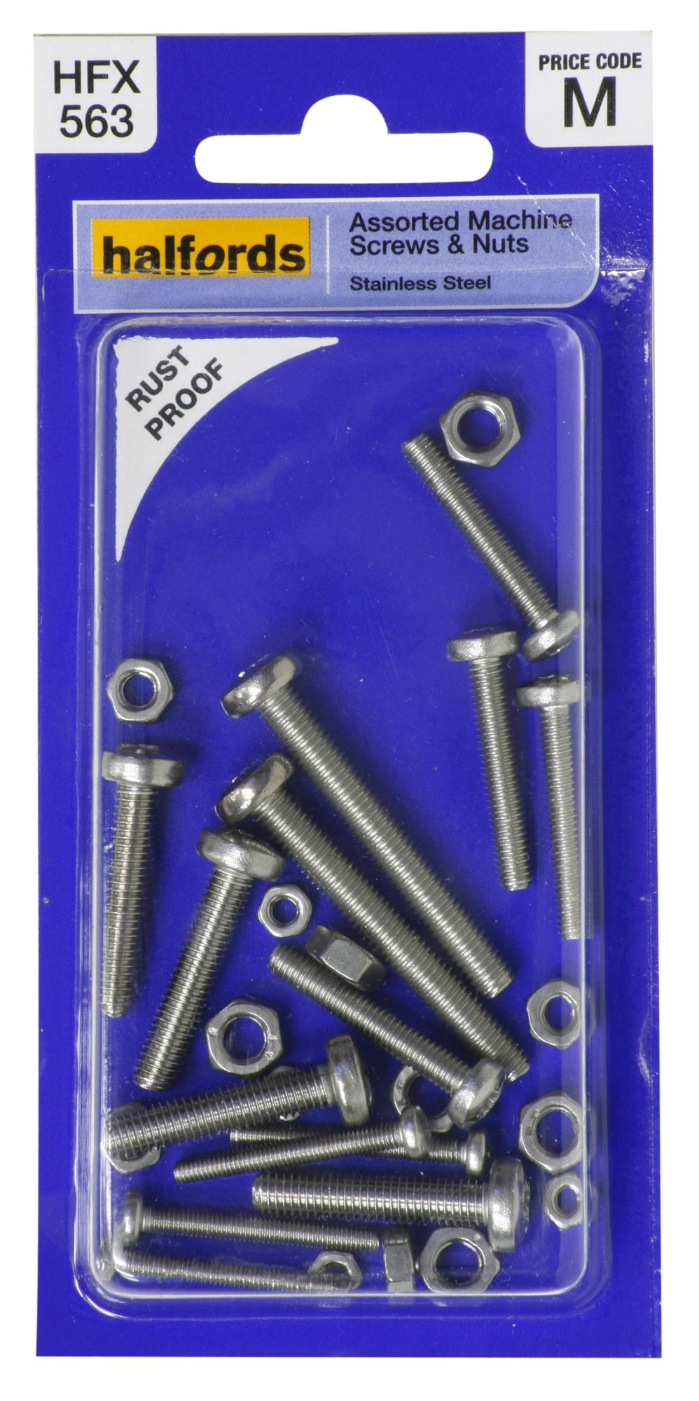 Halfords Assorted Machine Screws & Nuts Halfords UK