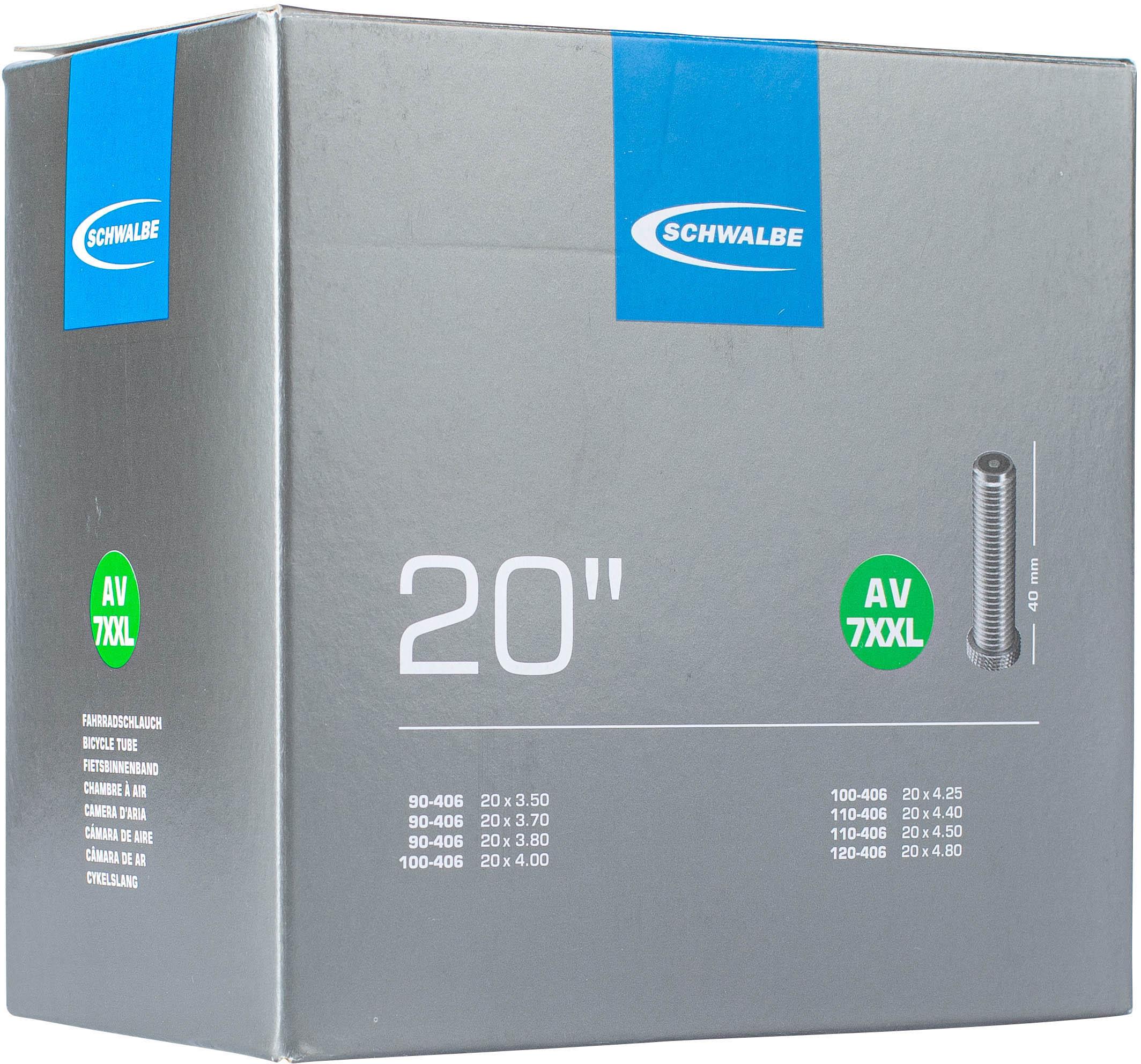 Schwalbe 20x4.00" Schrader Bike Inner Tube (AV 7XXL) Halfords UK