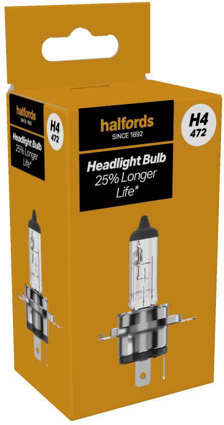 Halfords H4 472 Car Headlight Bulb Single Pack Halfords UK