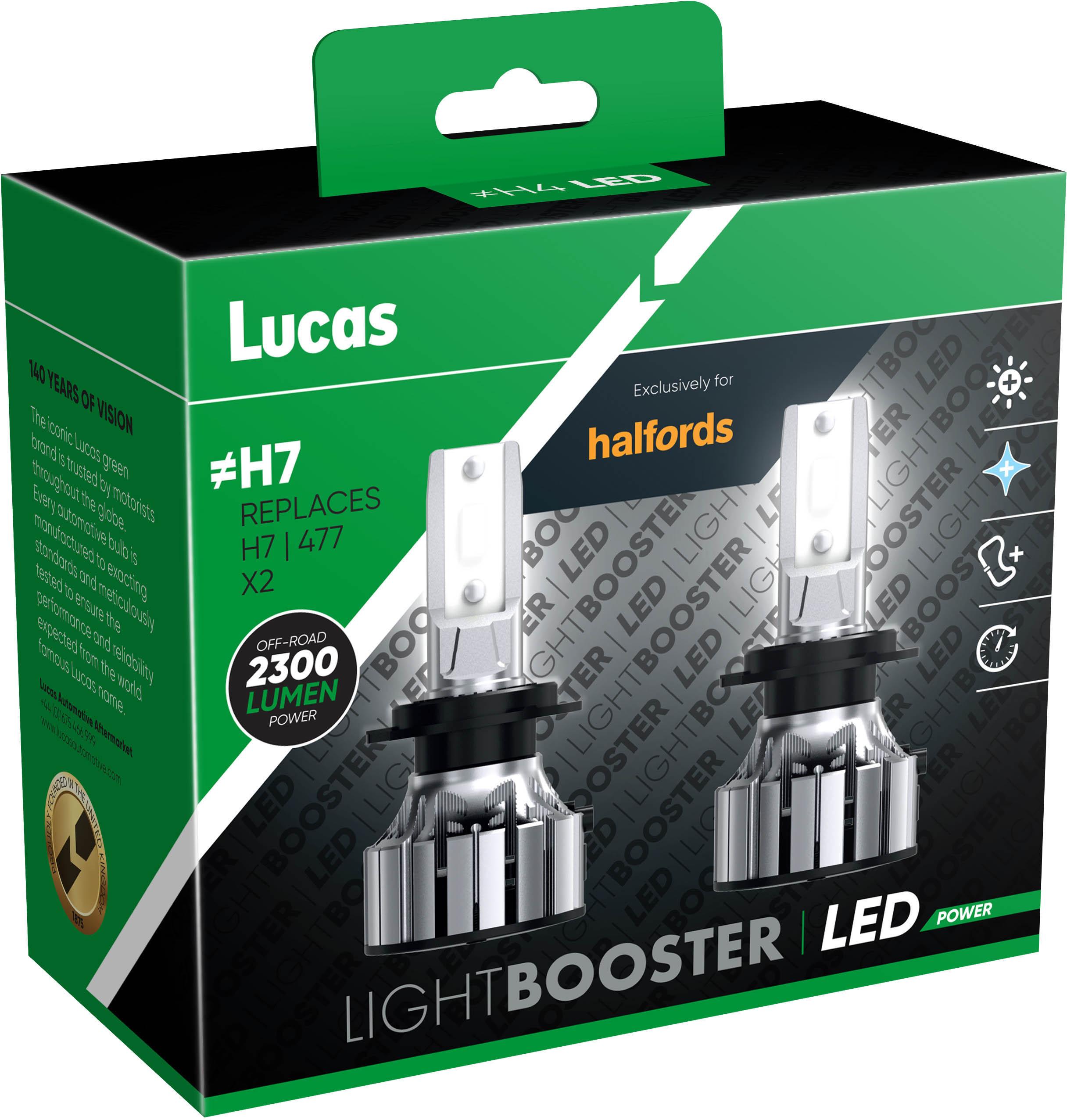 Lucas H7 477 LED Headlight Bulb Twin Pack Halfords UK