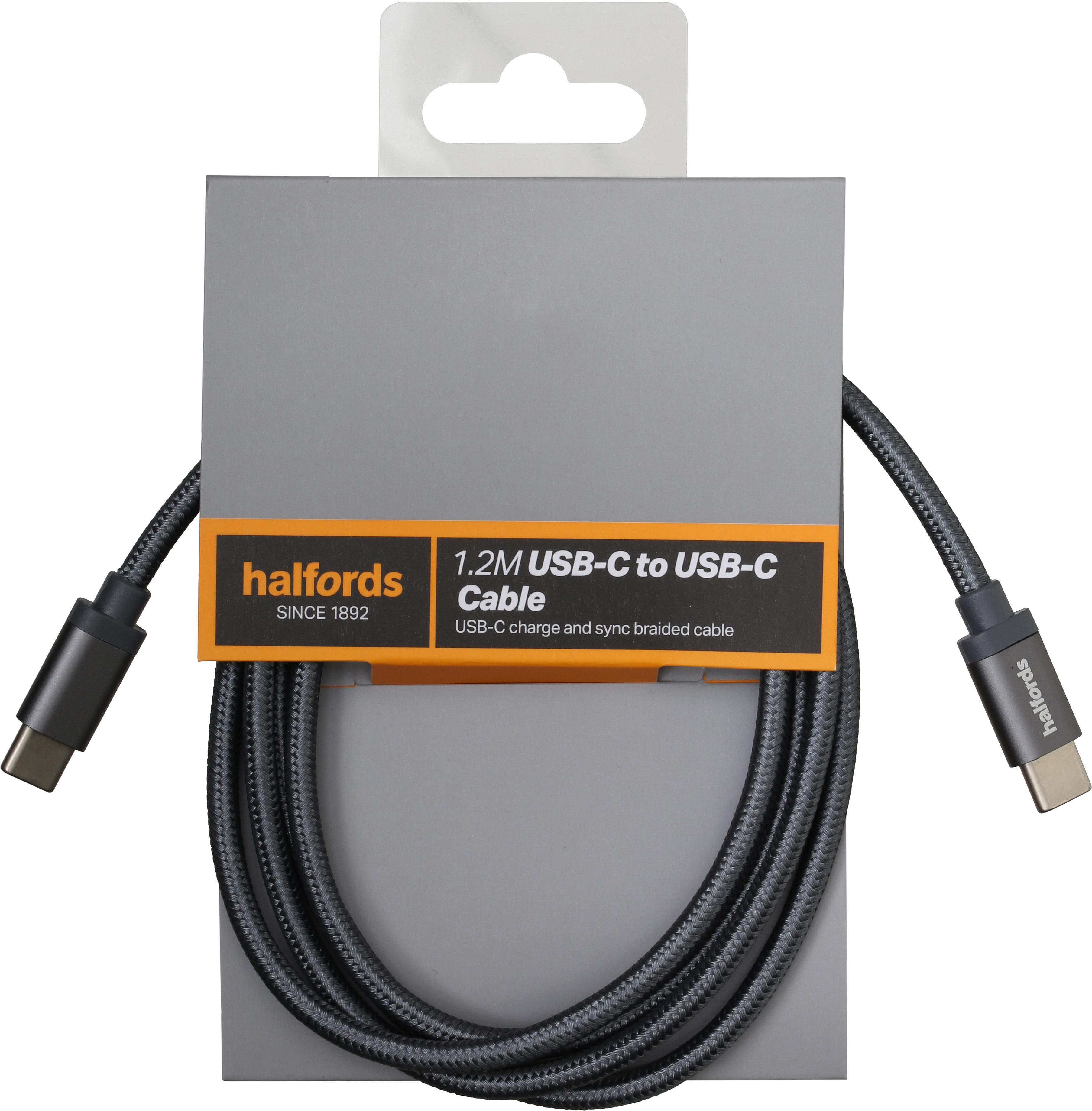 Halfords Cable CC 1.2m Charcoal Halfords UK