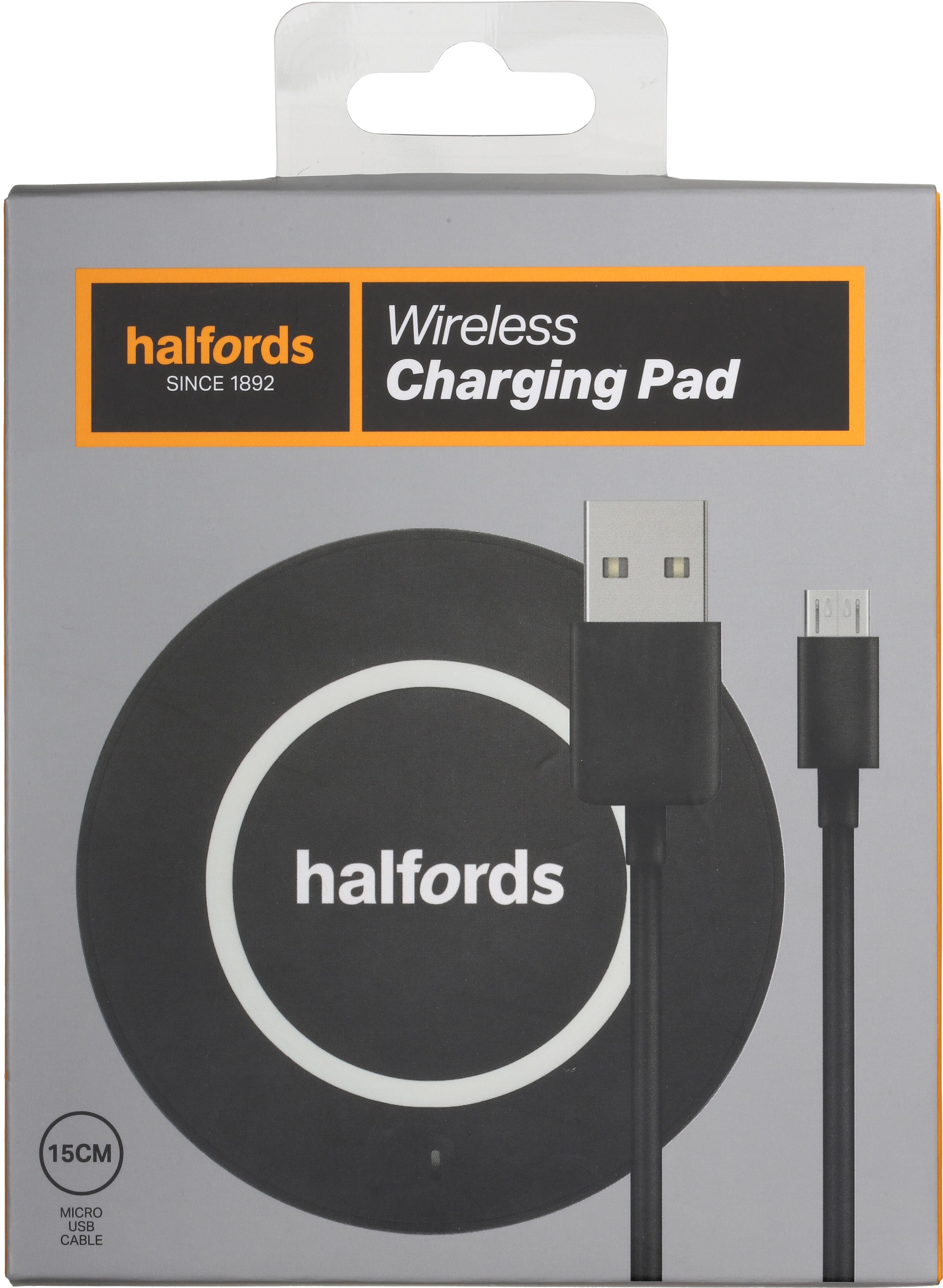 Halfords Wireless Charging Pad 10W, Black Halfords UK