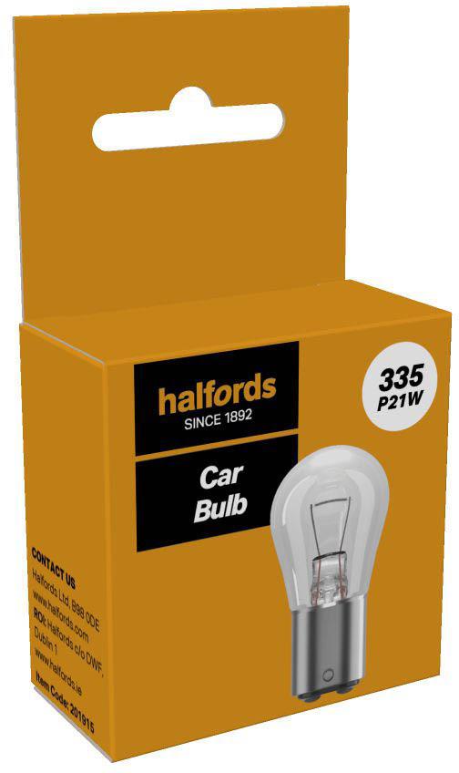 Halfords 335 P21W Car Bulb Single Pack Halfords UK