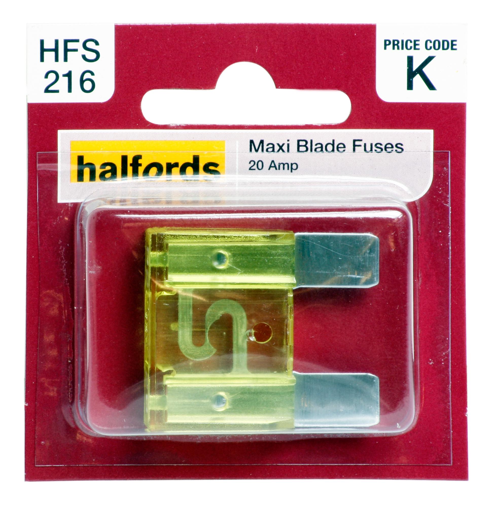 Halfords Maxi Blade Fuse 20 Amp (HFS216) Halfords UK