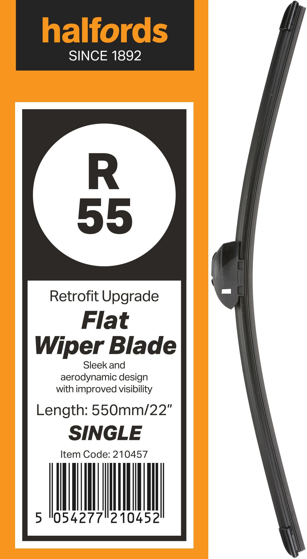Halfords R55 Wiper Blade Flat Upgrade Single Halfords UK