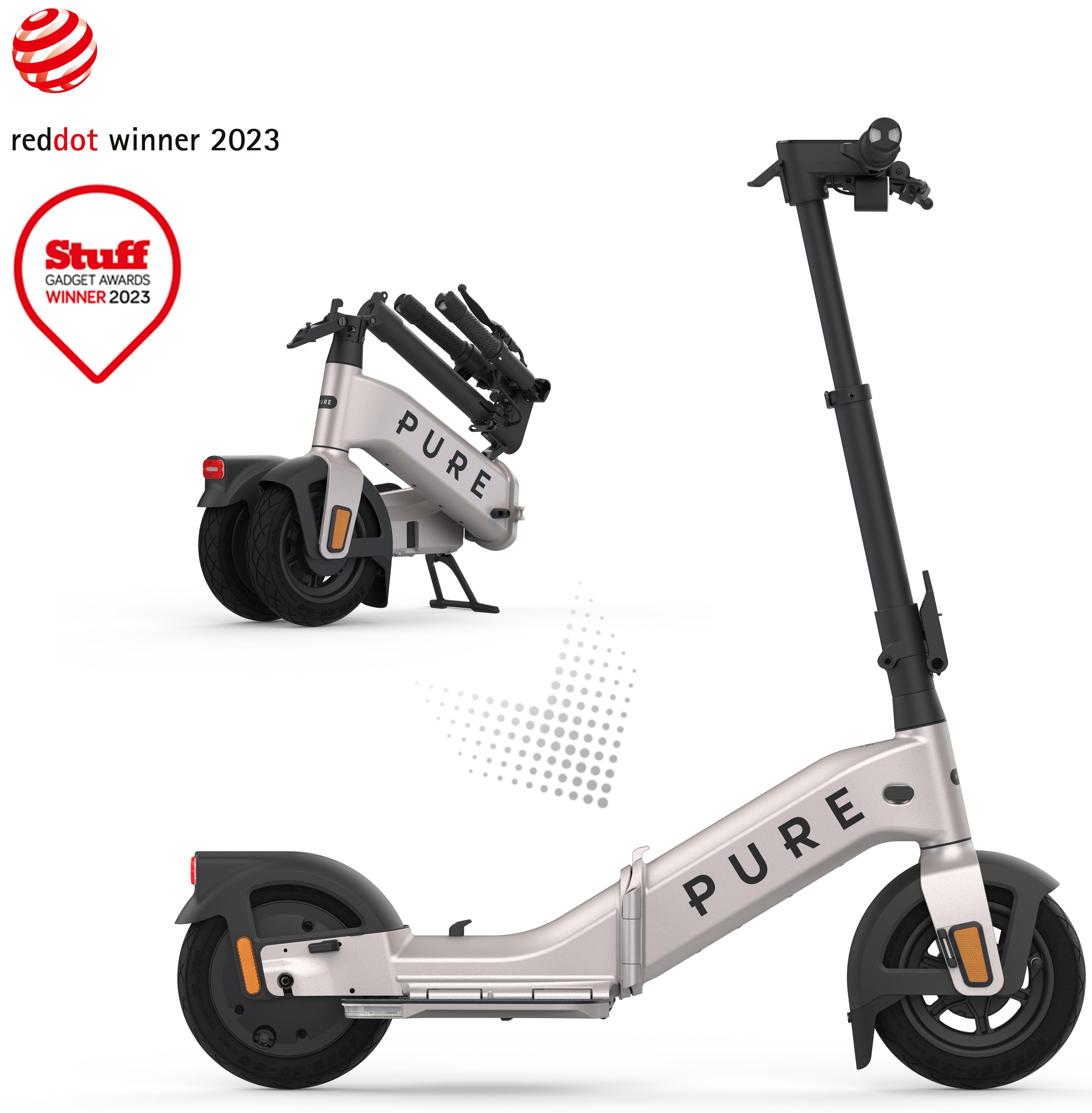 Pure Advance Flex Platinum Silver Electric Scooter Halfords UK