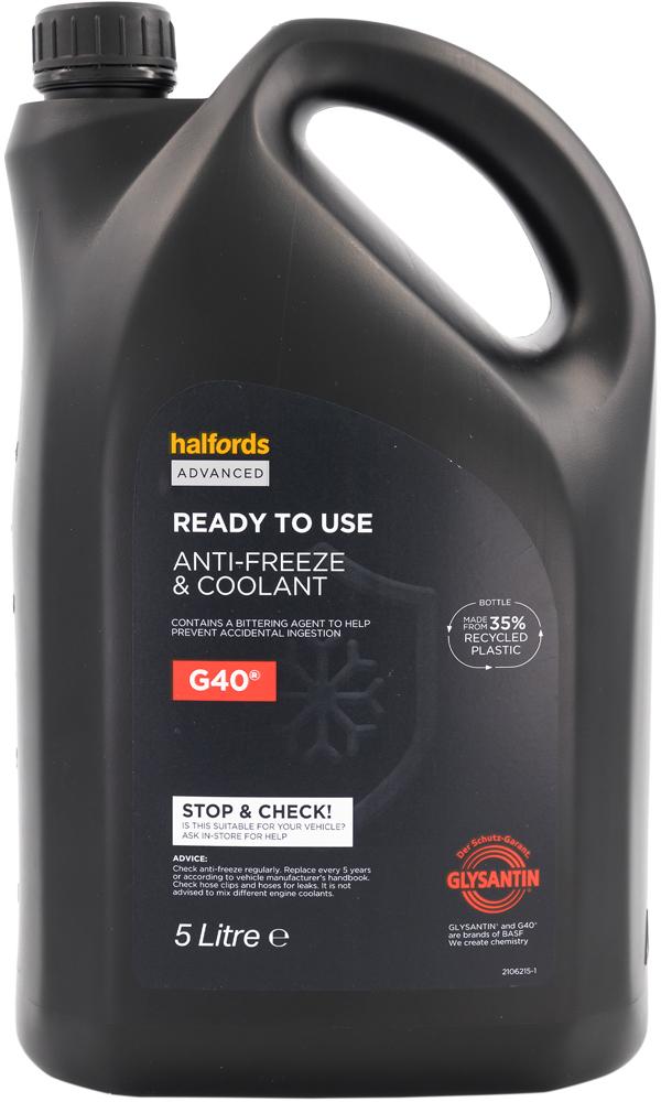 Halfords Advanced G40 Antifreeze & Coolant Ready Mixed 5L Halfords UK