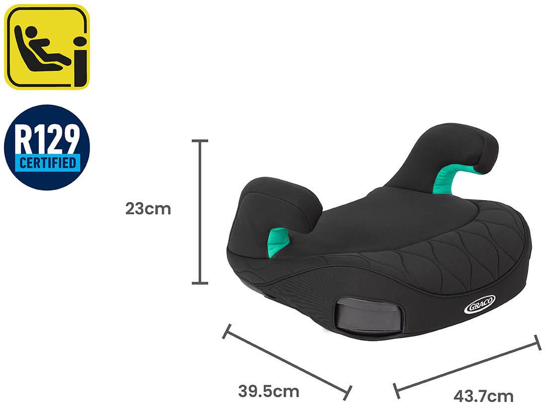 Graco Booster Max R129 ISOFIX Backless Booster Seat Midnight