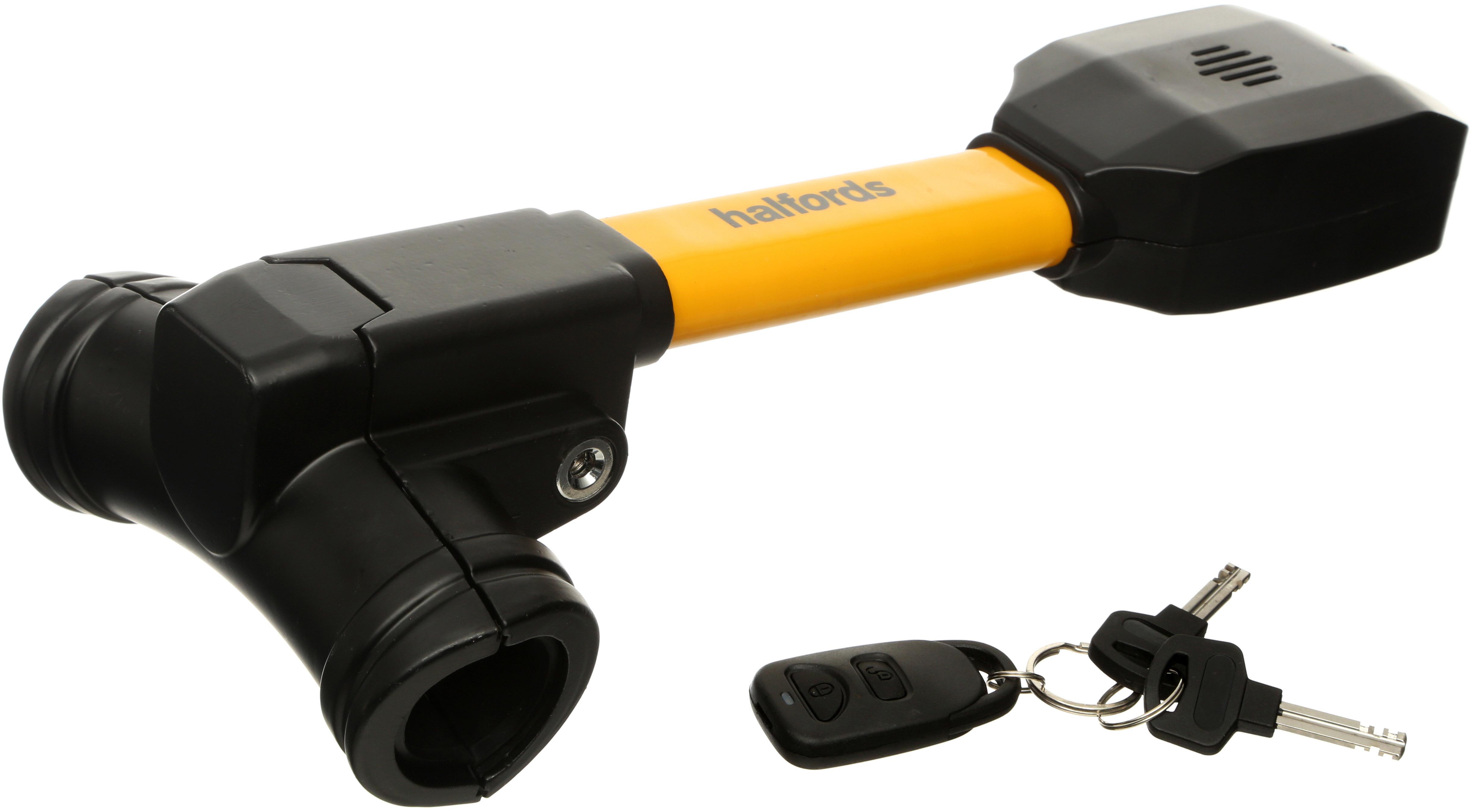 Halfords TBar Steering Lock with Alarm Halfords UK