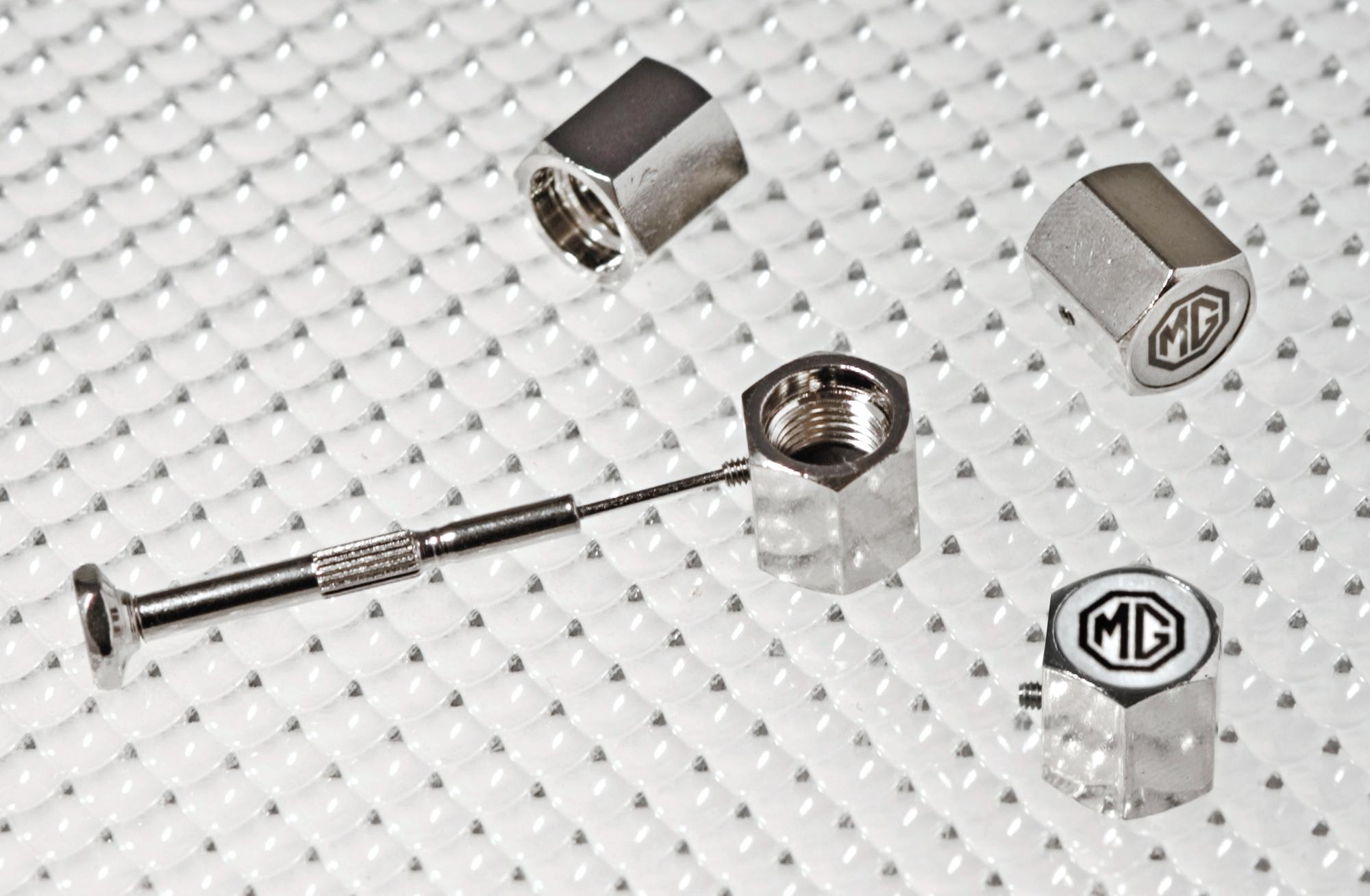 Richbrook AntiTheft Valve Caps MG Logo Halfords UK