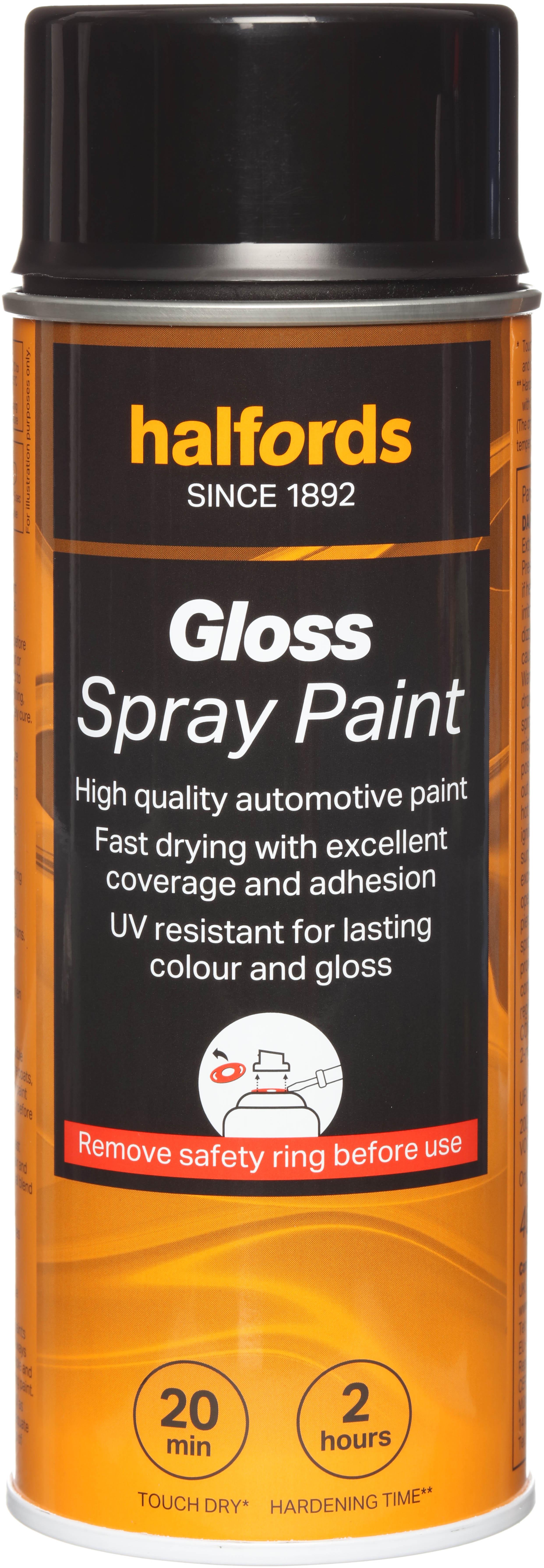 Halfords Black Gloss Car Spray Paint 400ml Halfords UK
