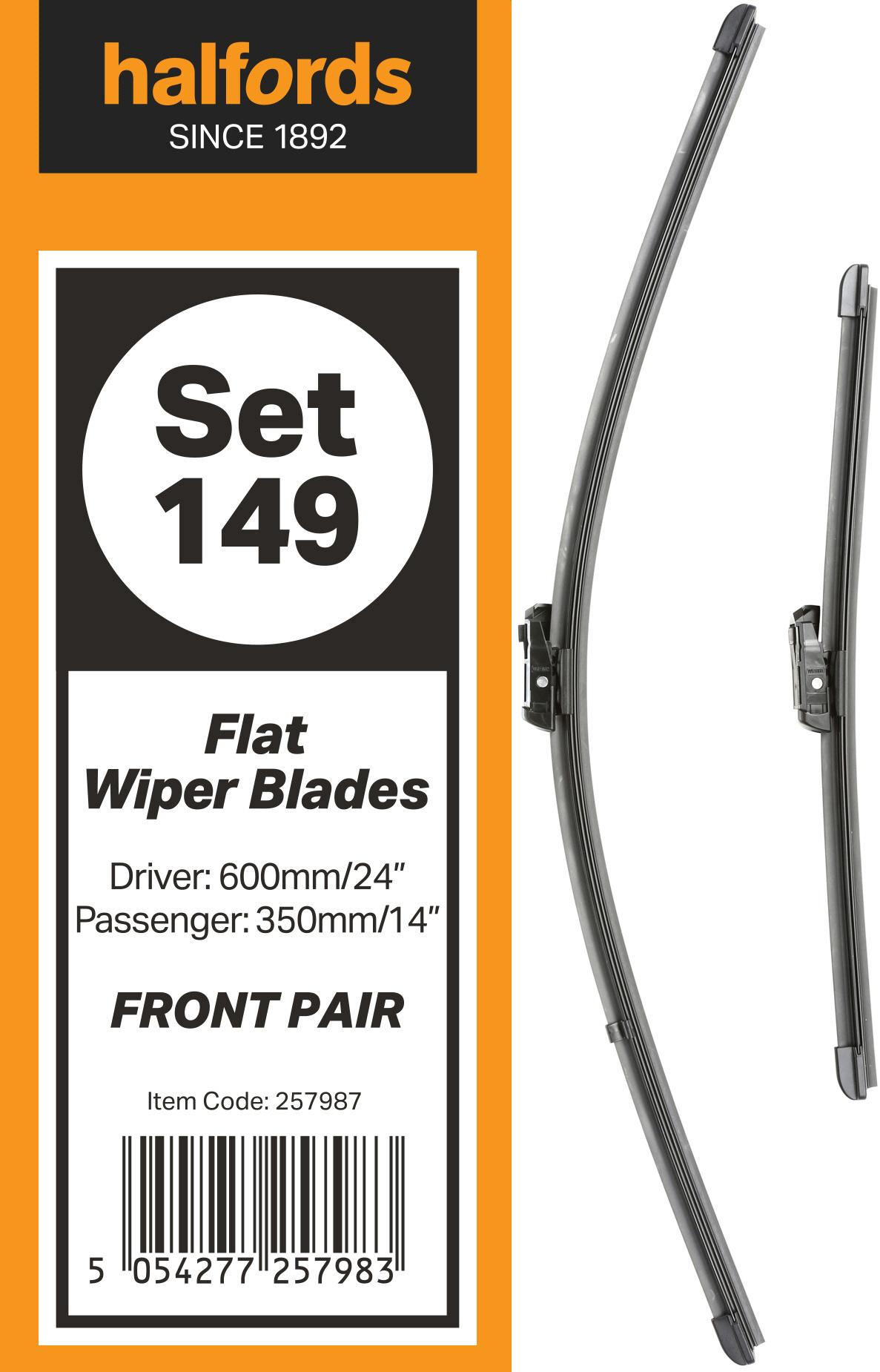 Halfords Set 149 Wiper Blades Front Pair Halfords UK