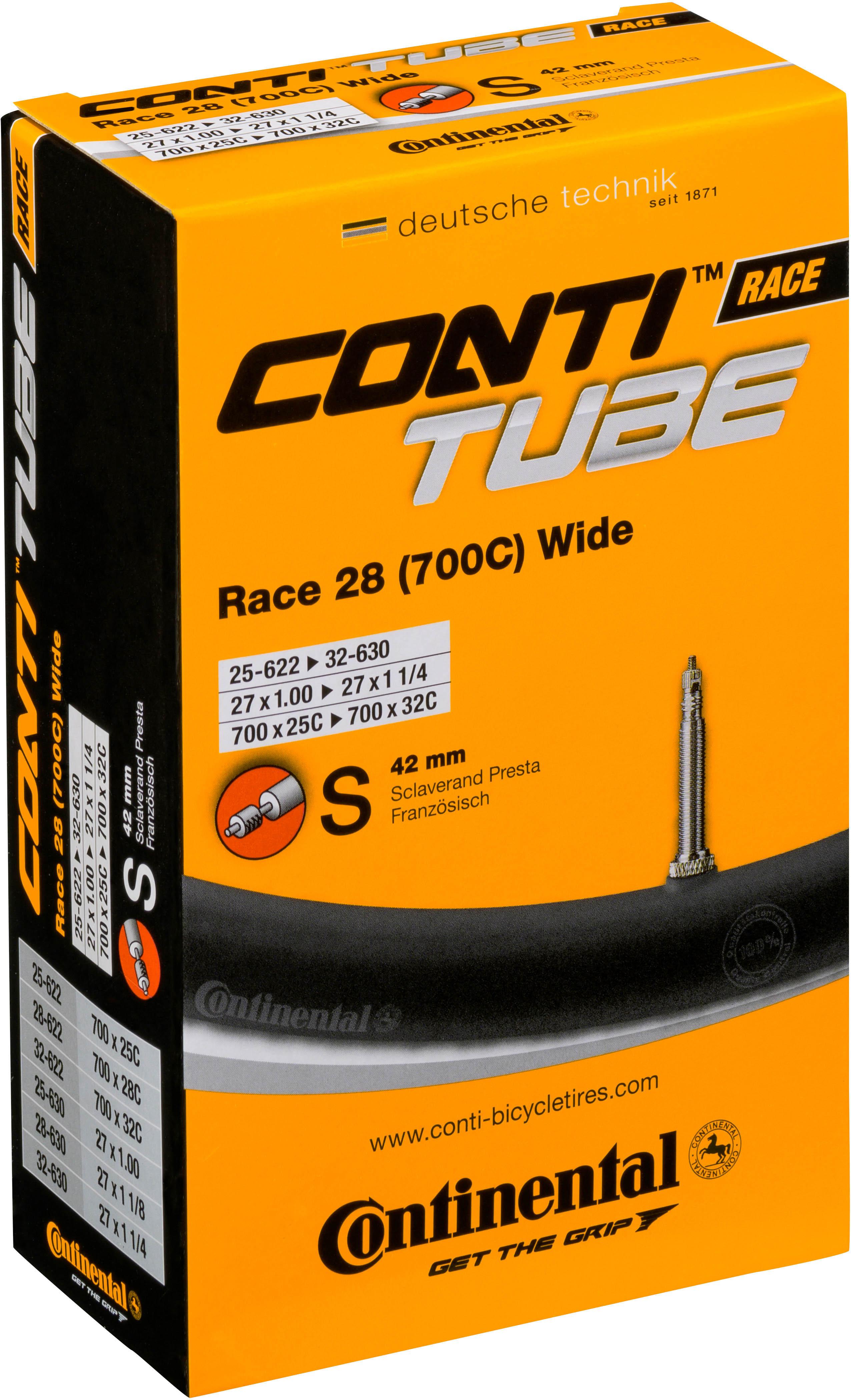 Continental Race 28 Wide 700c Presta Inner Tube Halfords UK