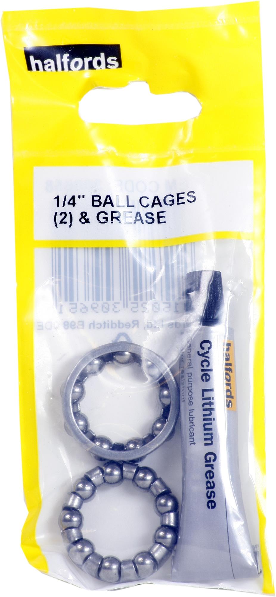 Halfords 1/4" Ball Bearing Cages and Grease Halfords UK