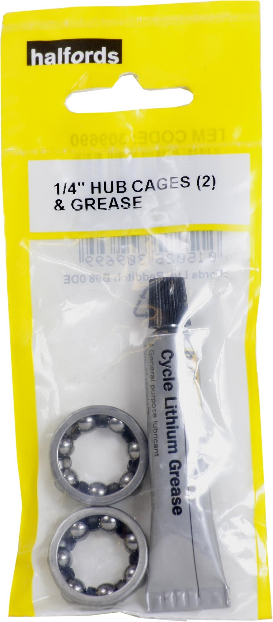 Halfords 1/4" Hub Cages and Grease Halfords UK