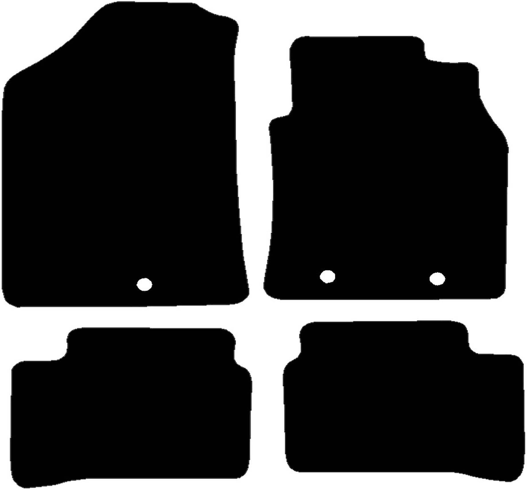 Halfords Hyundai i10 Set of 4 Standard Car Mats 3 Clips (EE0377