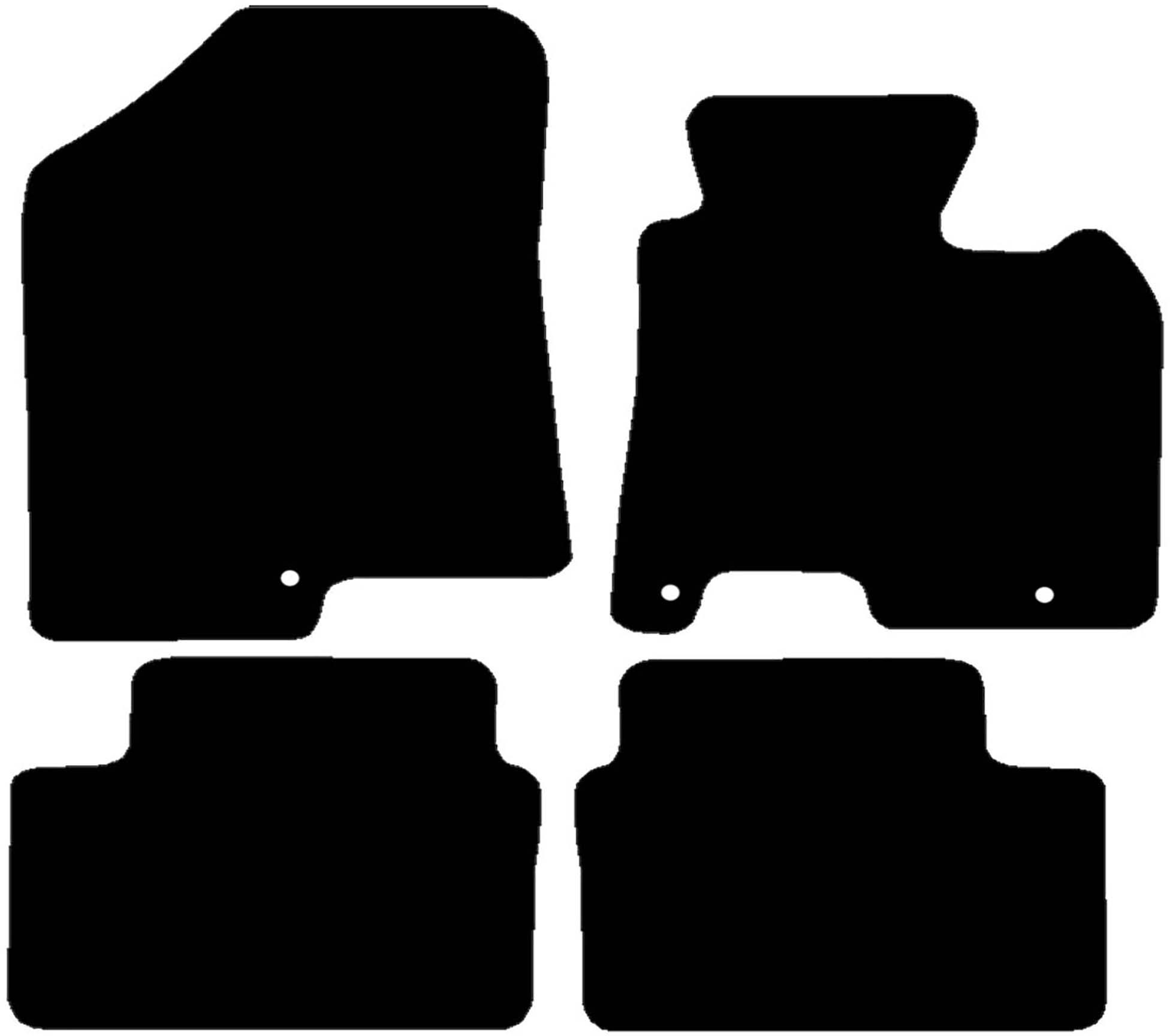 Halfords Hyundai i30 Set of 4 Standard Car Mats 3 Clips (EE0385