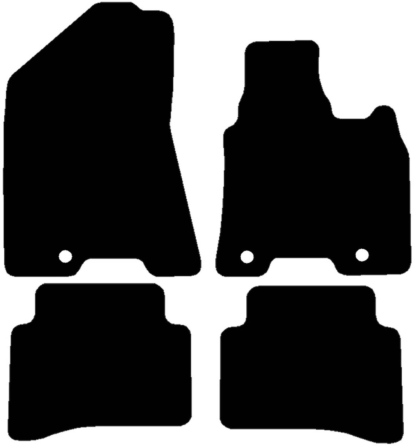Halfords Kia Sportage Set of 4 Standard Car Mats 3 Clips (EE0475