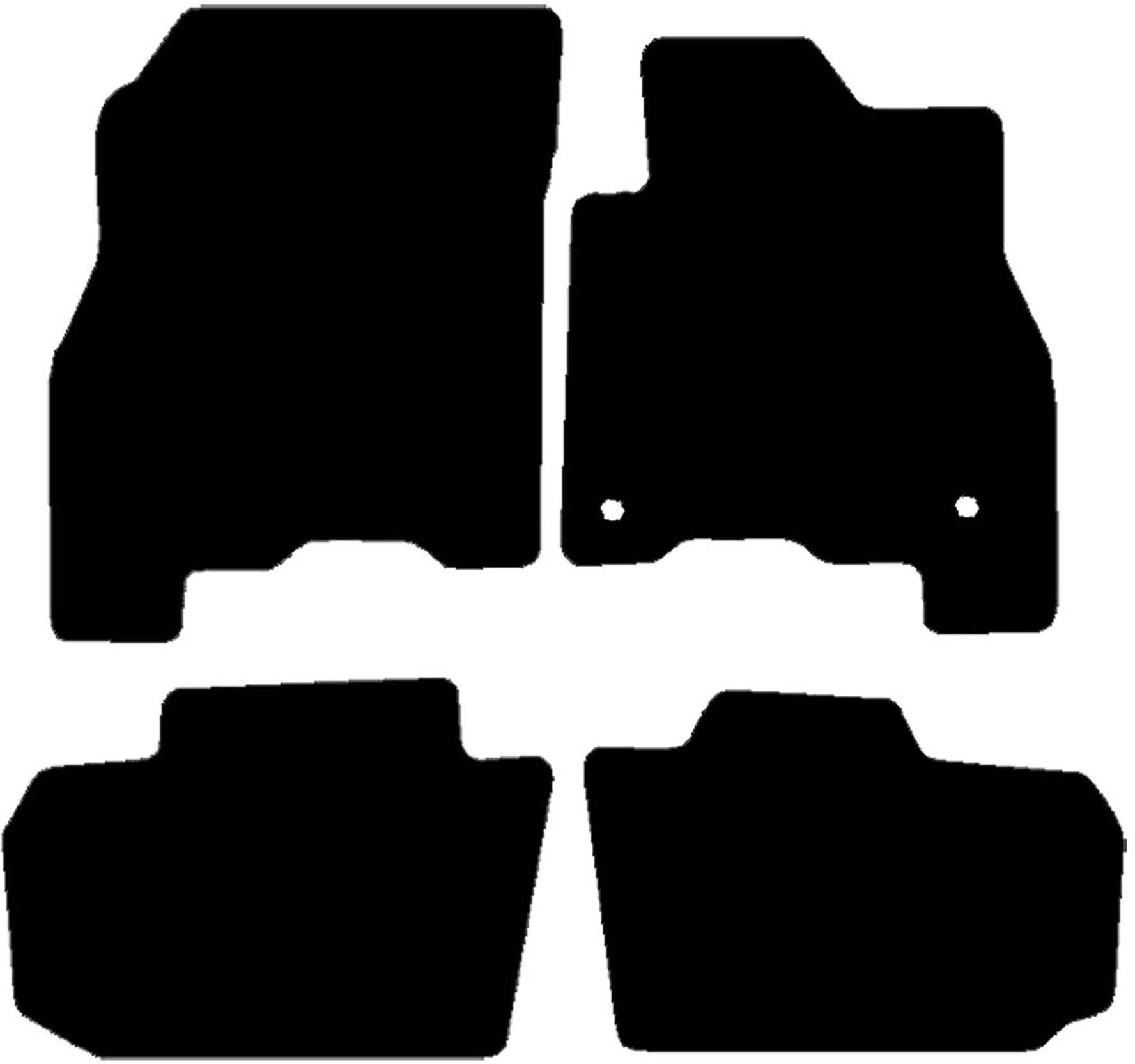 Halfords Nissan Leaf Set of 4 Standard Car Mats 2 Clips (EE0674