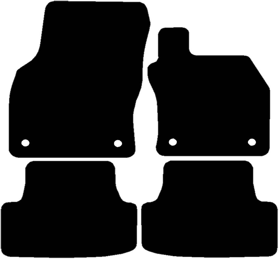 Halfords Seat Leon MK3 Set of 4 Standard Car Mats 4 Clips (EE0833