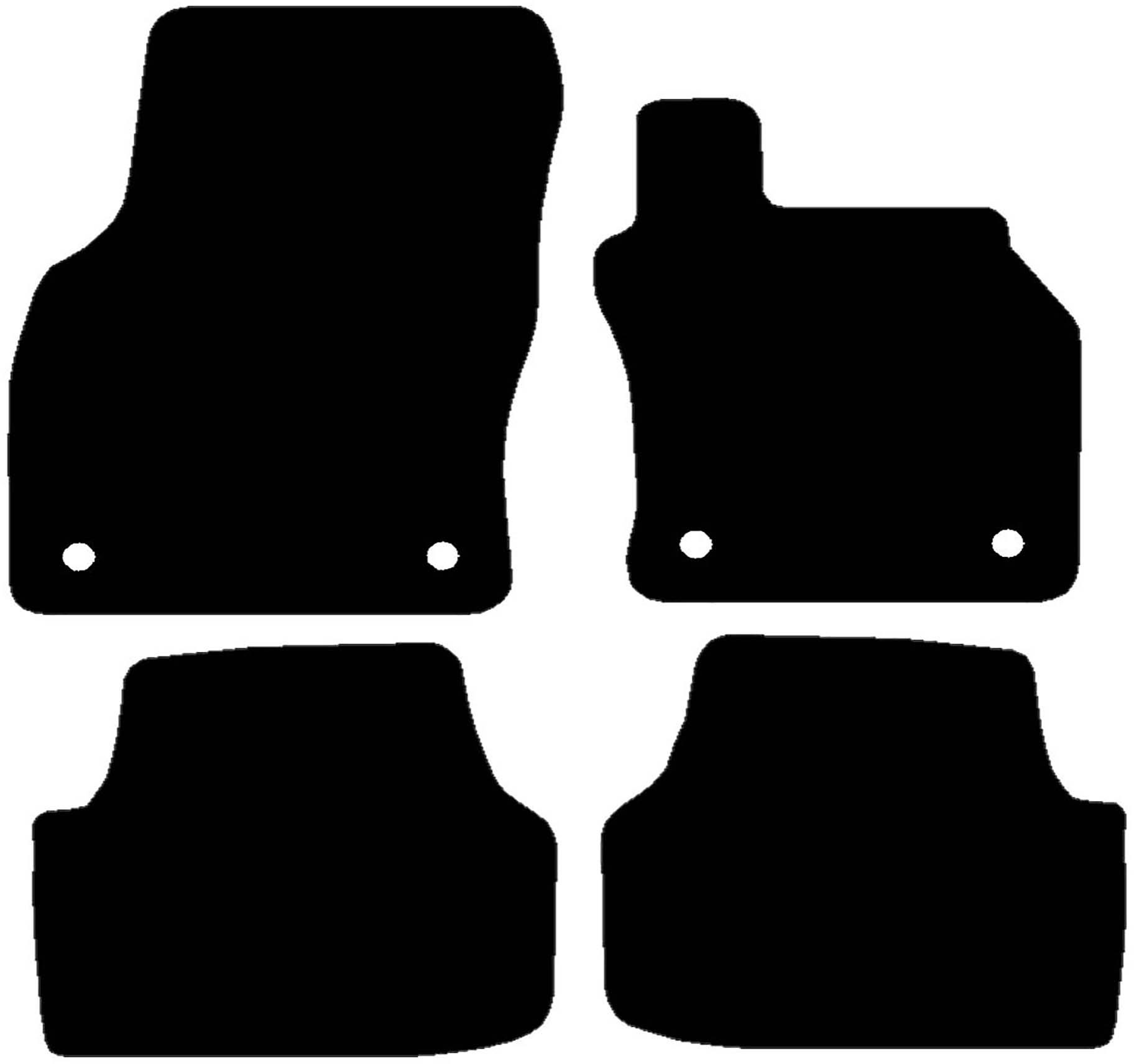 Halfords Skoda Octavia MK3 Set of 4 Standard Car Mats 4 Clips (EE0848