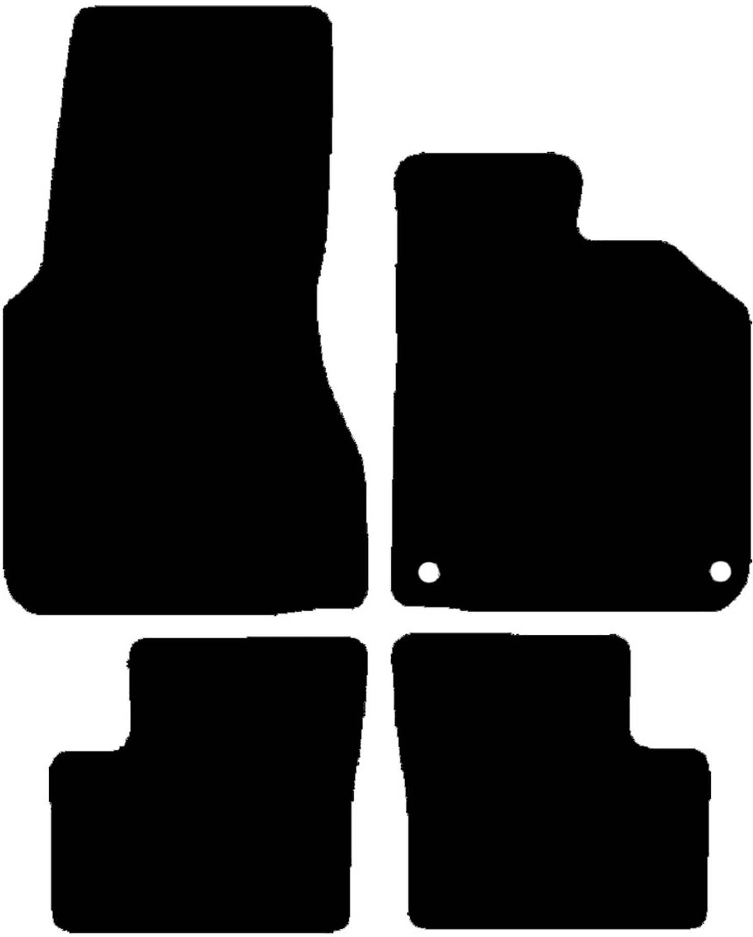 Halfords Smart ForFour Set of 4 Standard Car Mats 4 Clips (EE0857