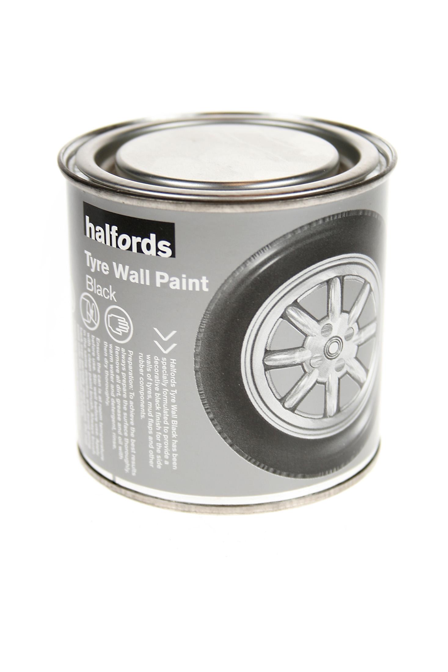 Halfords Tyre Wall Paint Black 250ml Halfords UK
