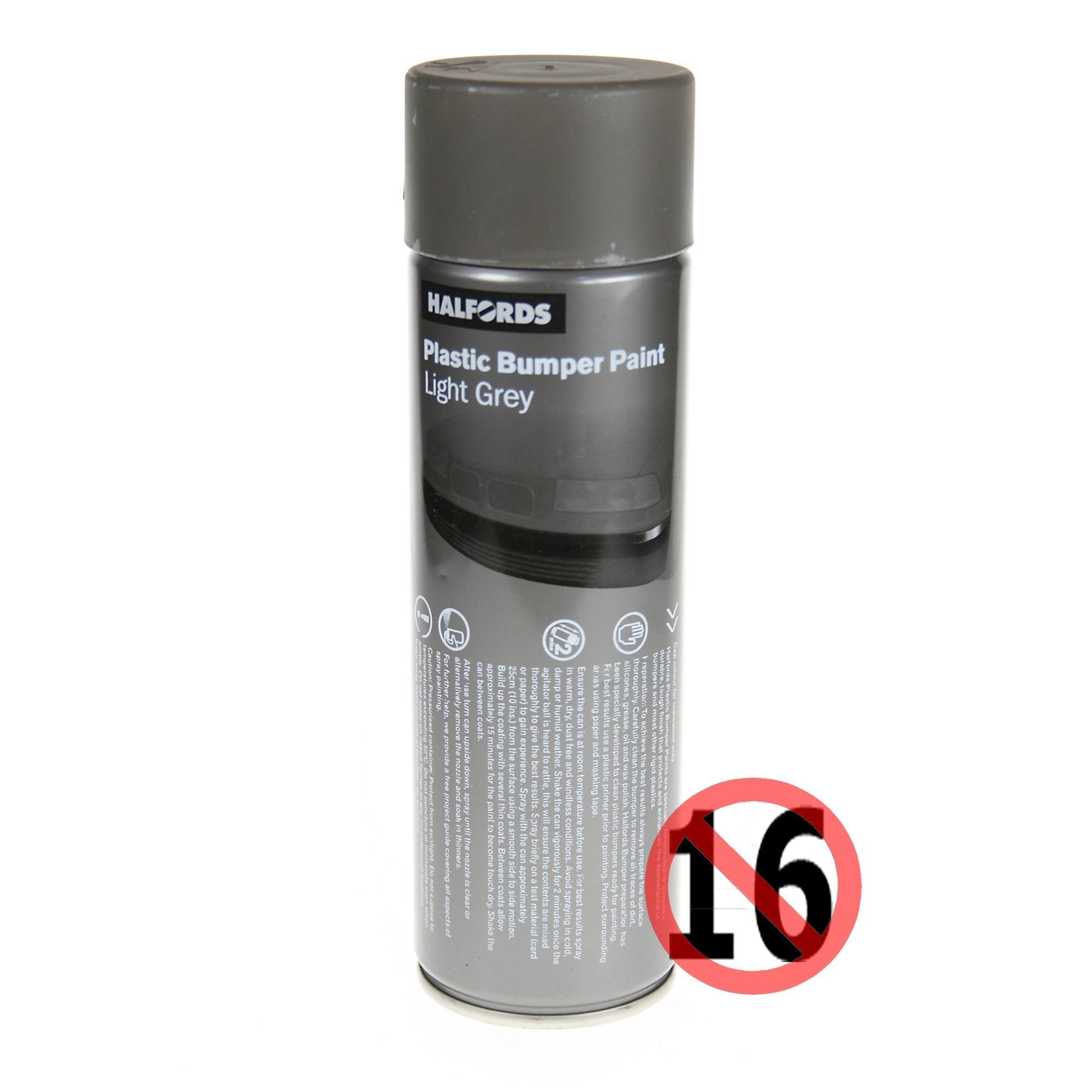 Halfords Plastic Bumper Paint Light Grey 300ml Halfords UK
