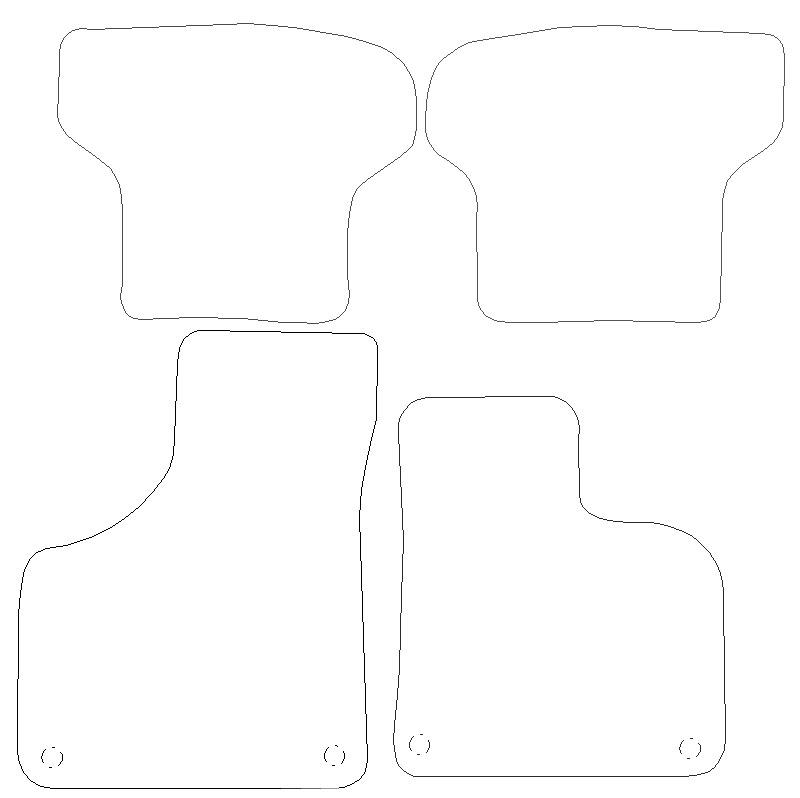 Audi A3 Graphite Luxury Mats 4 Clips (SS7053) Halfords UK