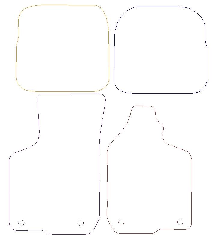 Audi A3 Graphite Luxury Car Mats 4 Clips (SS7054) Halfords UK