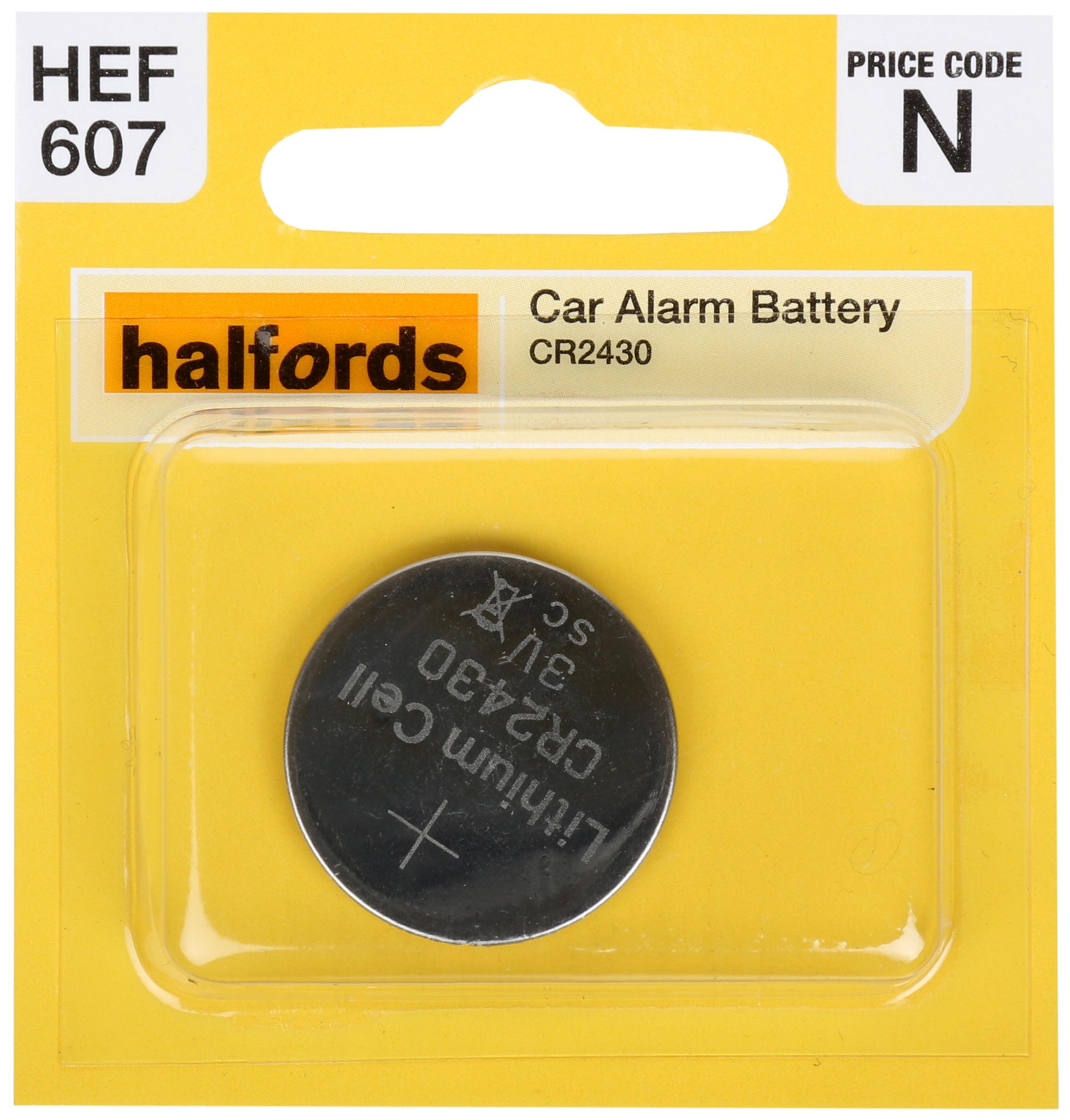 Halfords Car Alarm Battery CR2430 3V Lithium Halfords UK