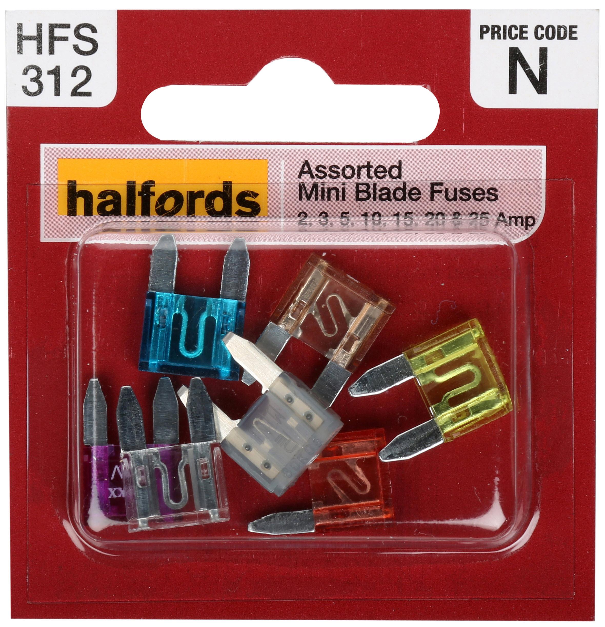 Halfords Assorted Mini Blade Fuses 3510152025 AMP Halfords UK